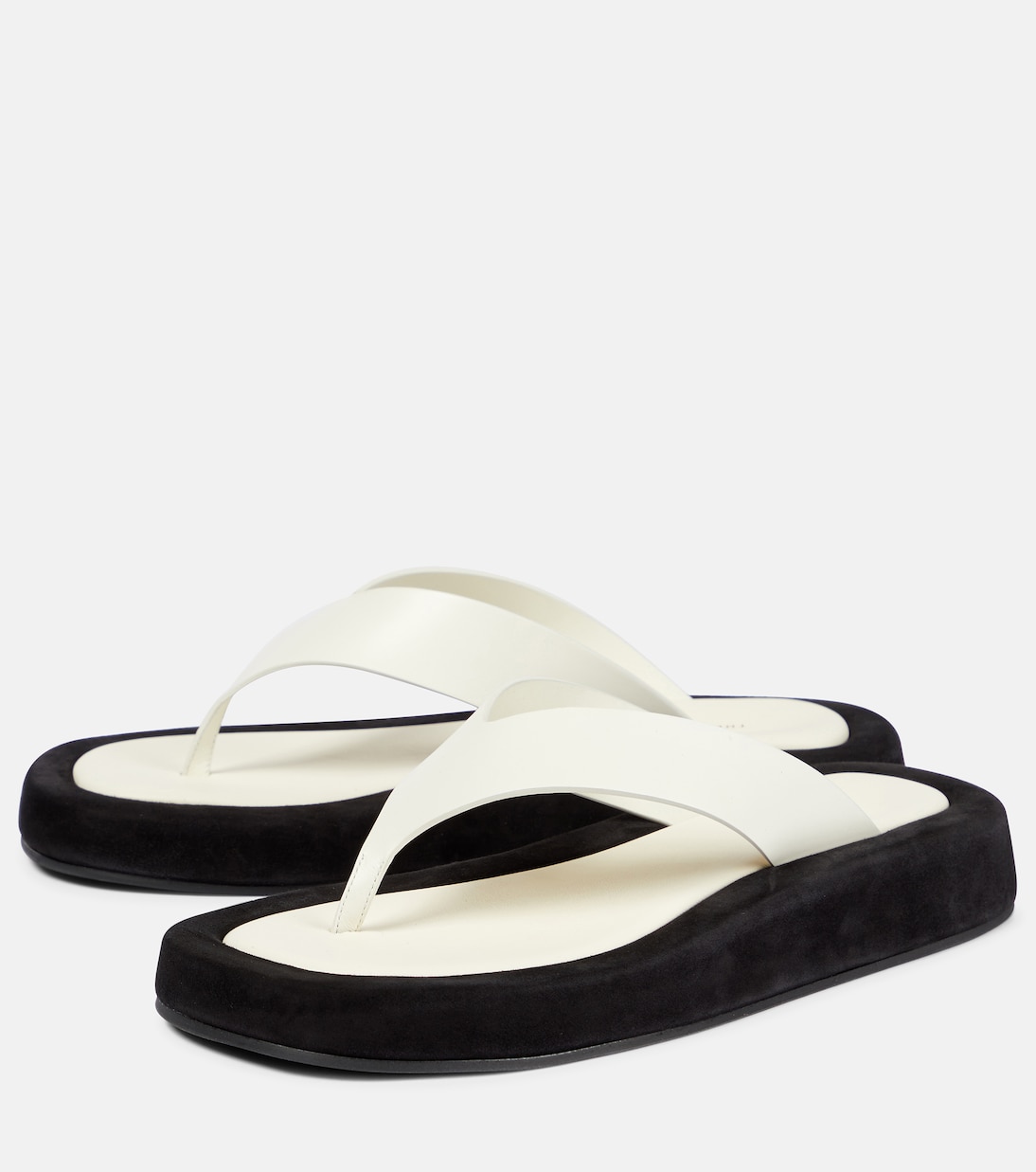 Sandali infradito Ginza in pelle e suede | The Row