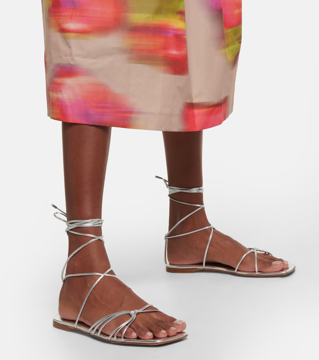 Sandali Sylvie in pelle metallizzata | Gianvito Rossi