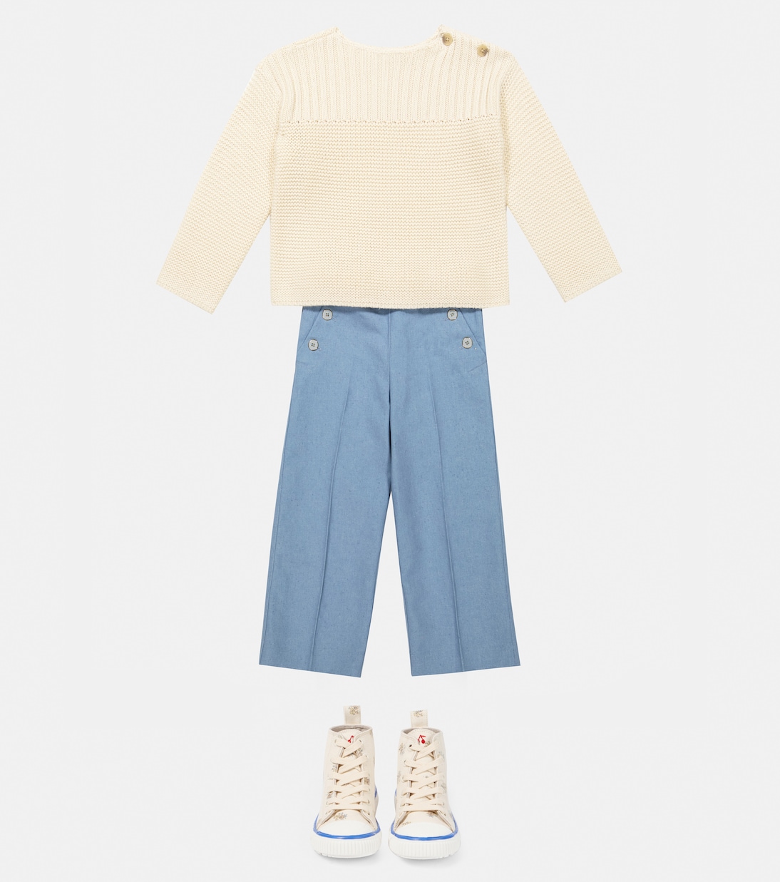 Angelica canvas high-top sneakers | Bonpoint