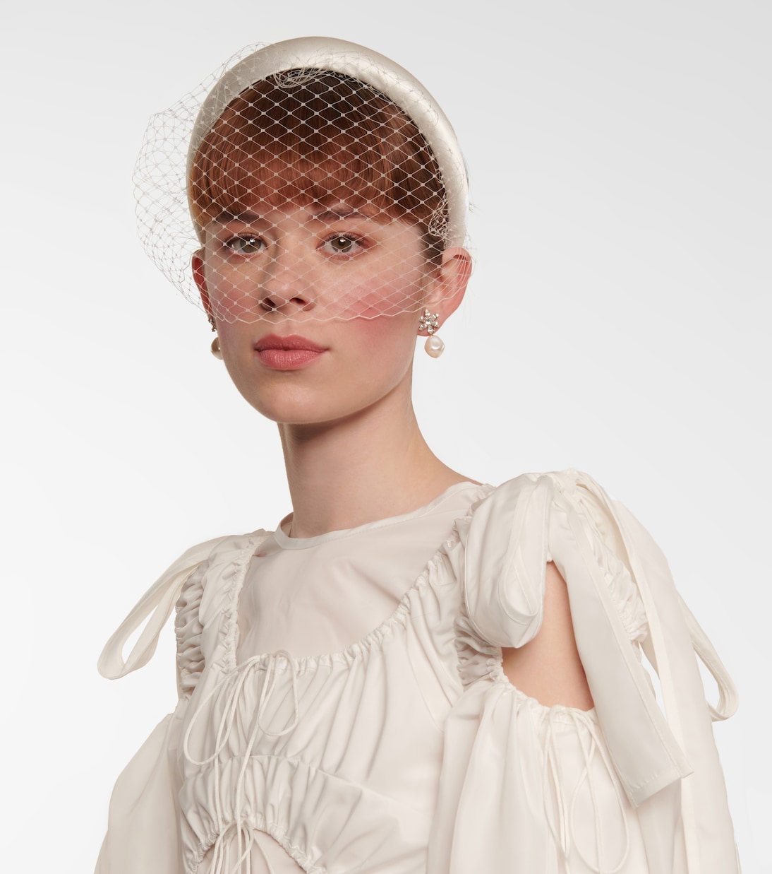 Tori Voilette satin headband | Jennifer Behr