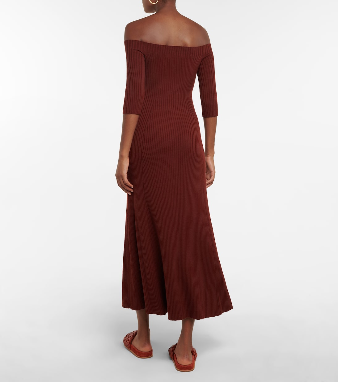 Ribbed-knit wool and cashmere maxi dress | Chloé