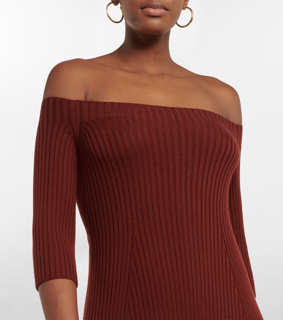 Ribbed-knit wool and cashmere maxi dress | Chloé