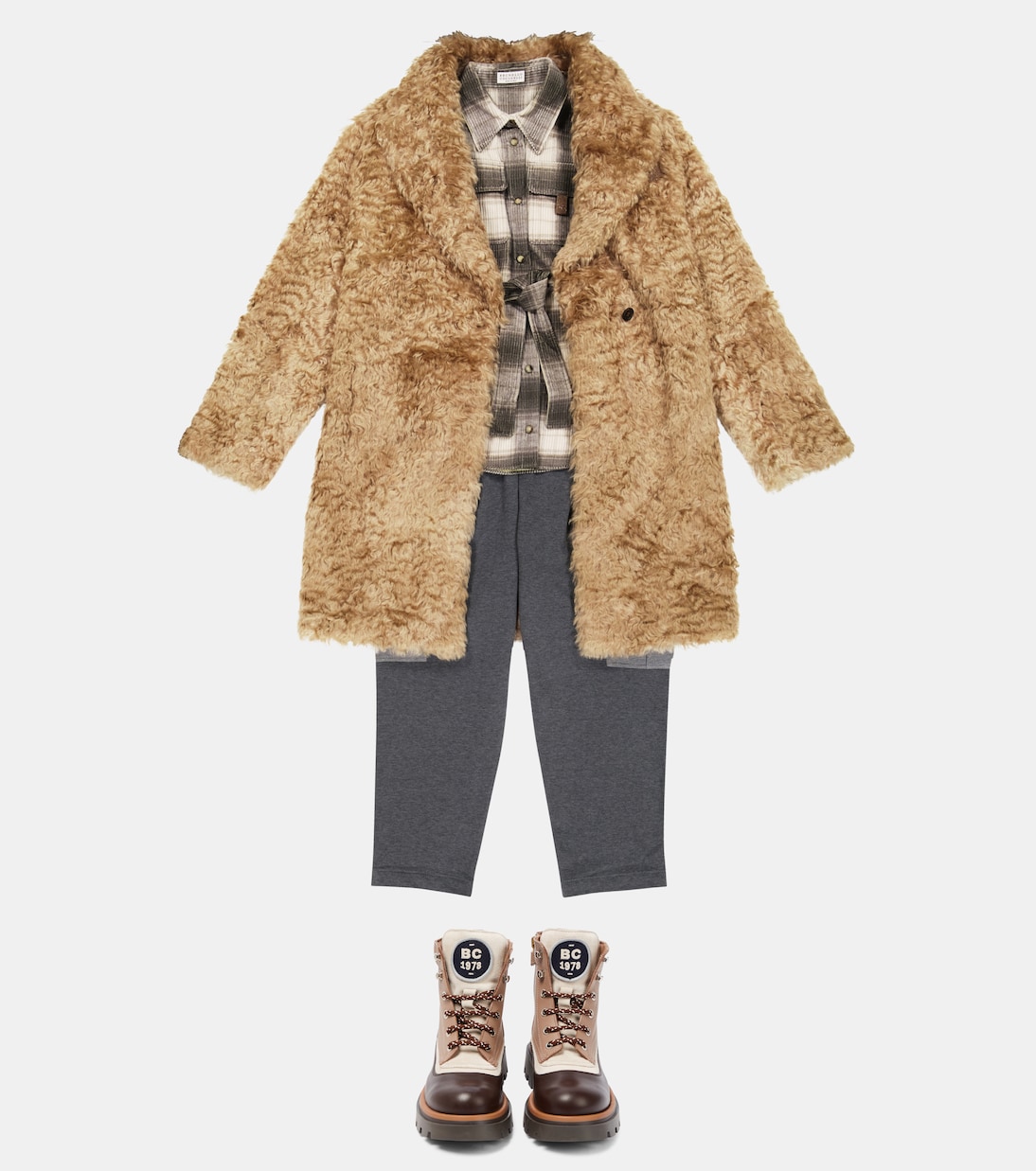 Abrigo en mezcla de mohair | Brunello Cucinelli Kids