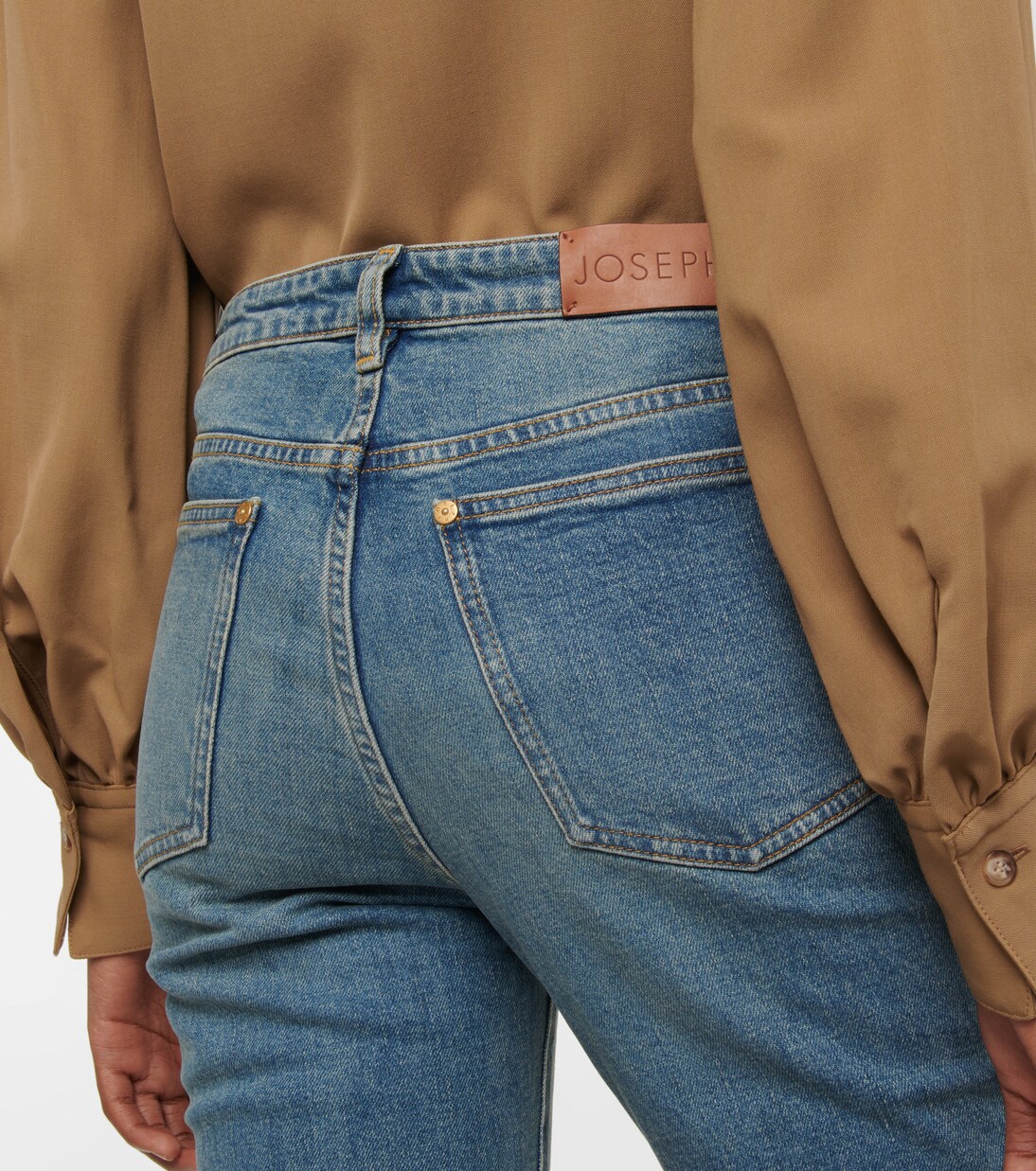 Jeans rectos Duke Denim de tiro medio | Joseph