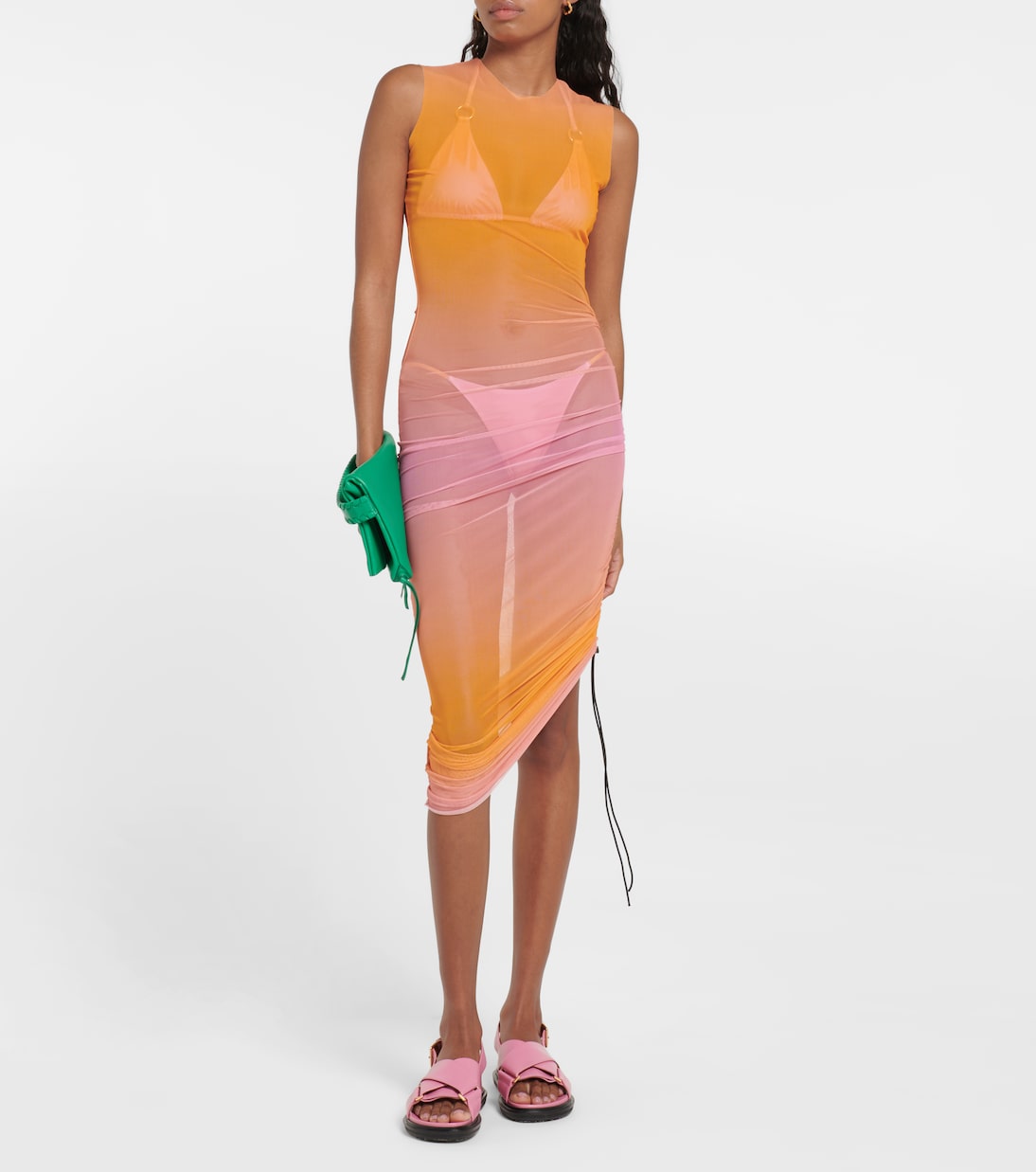 Ruched midi dress | Louisa Ballou