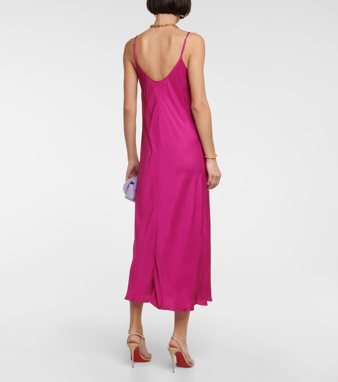 Poppy slip midi dress | Velvet