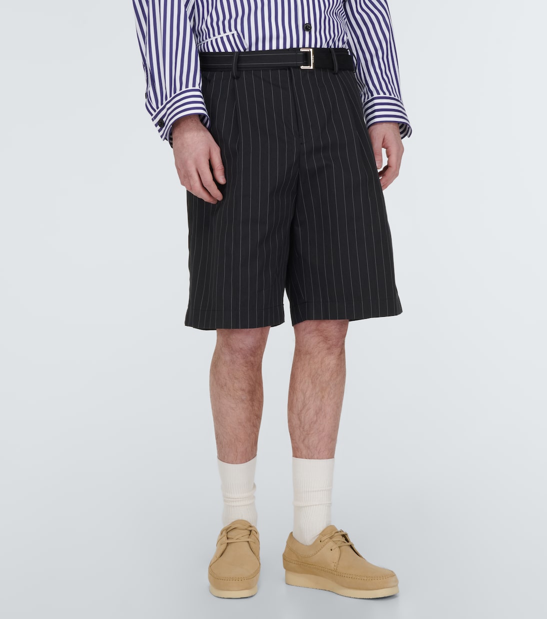 Shorts de algodón a rayas | Sacai