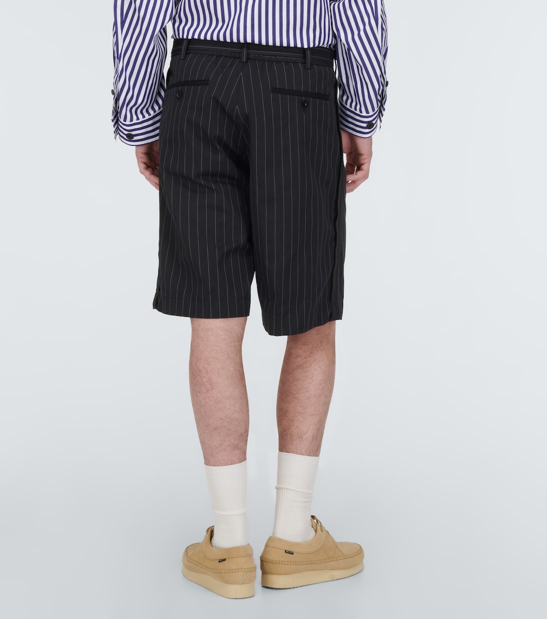 Shorts de algodón a rayas | Sacai