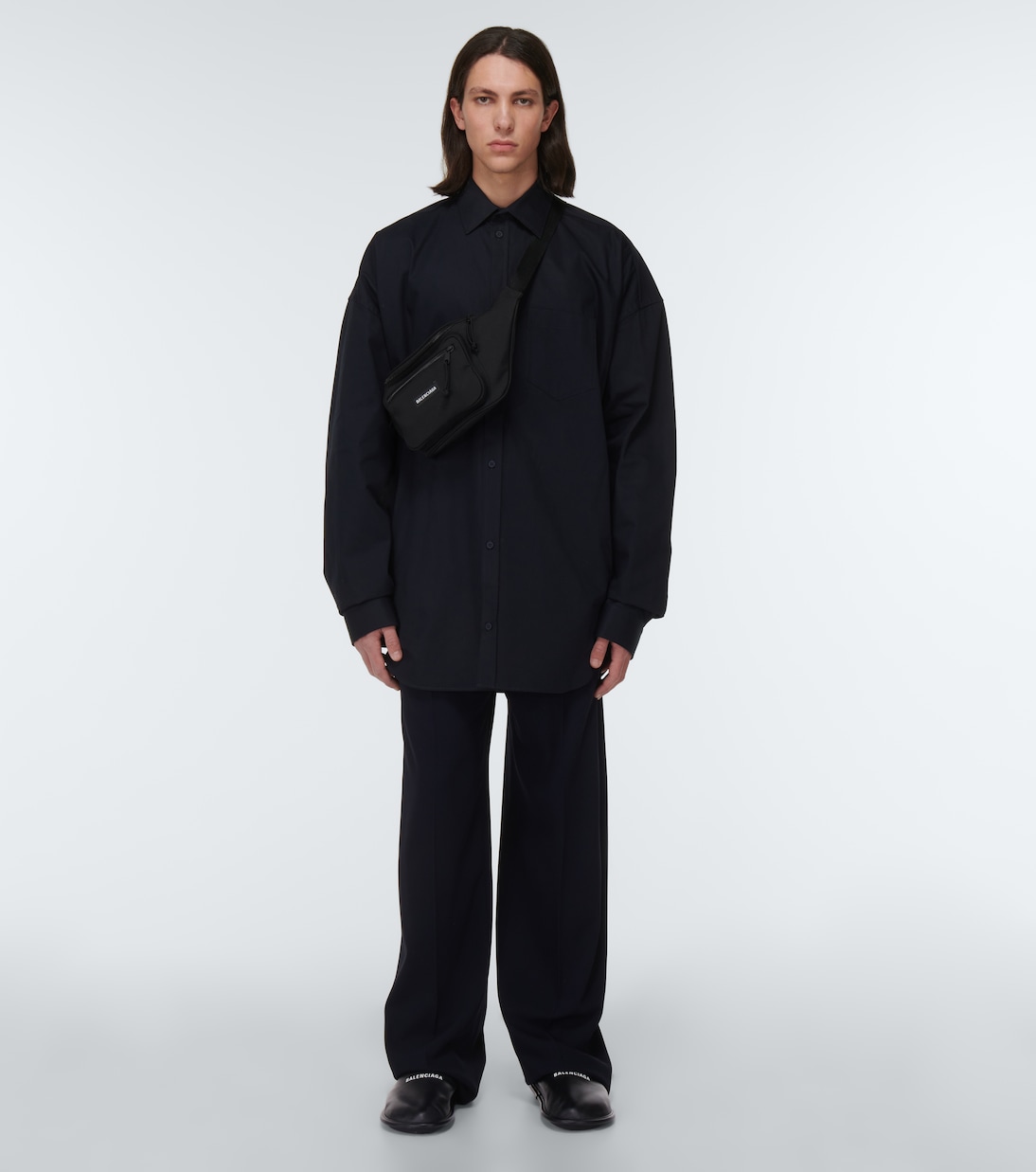 Slippers en cuir à logo | Balenciaga