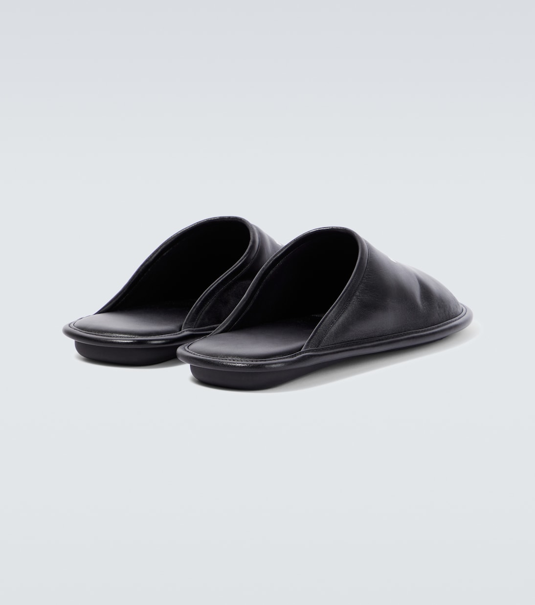 Slippers en cuir à logo | Balenciaga