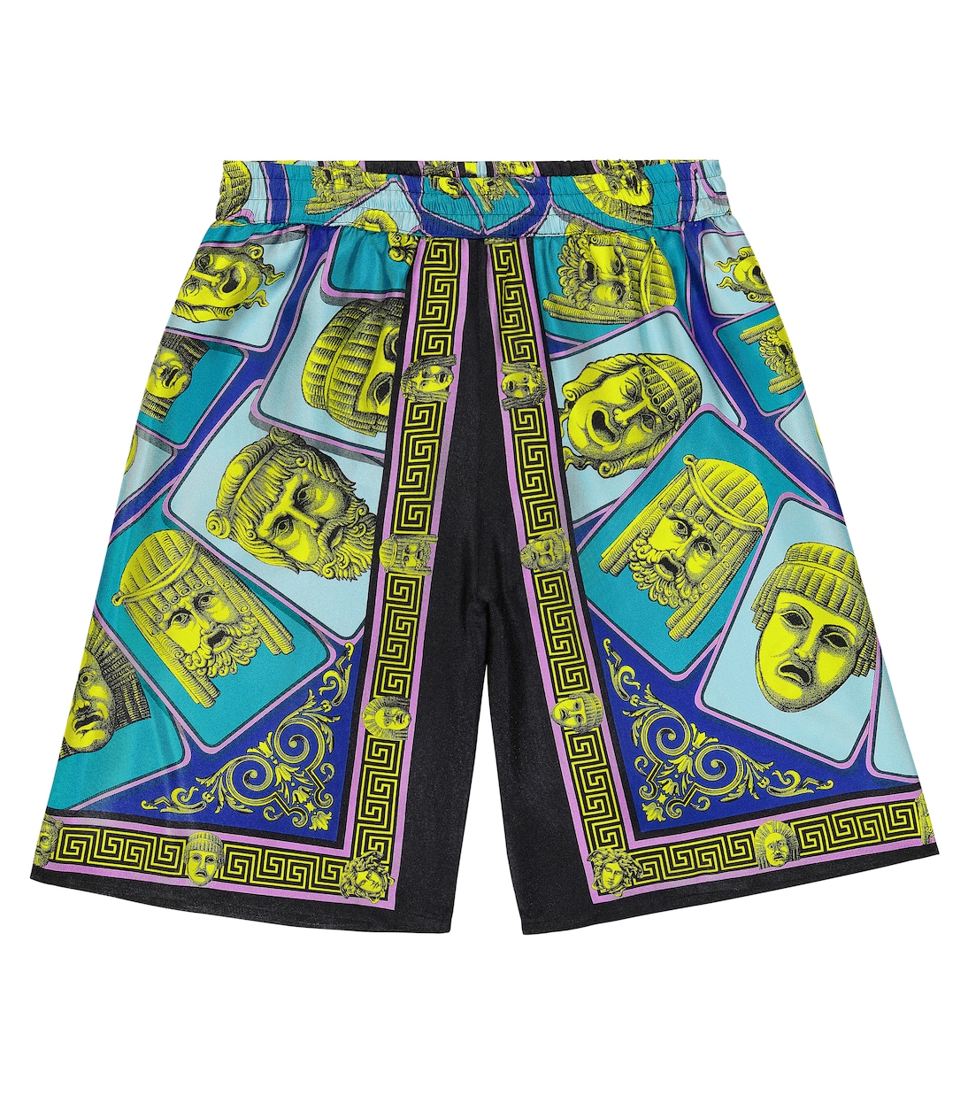 Short Le Maschere en soie | Versace Kids