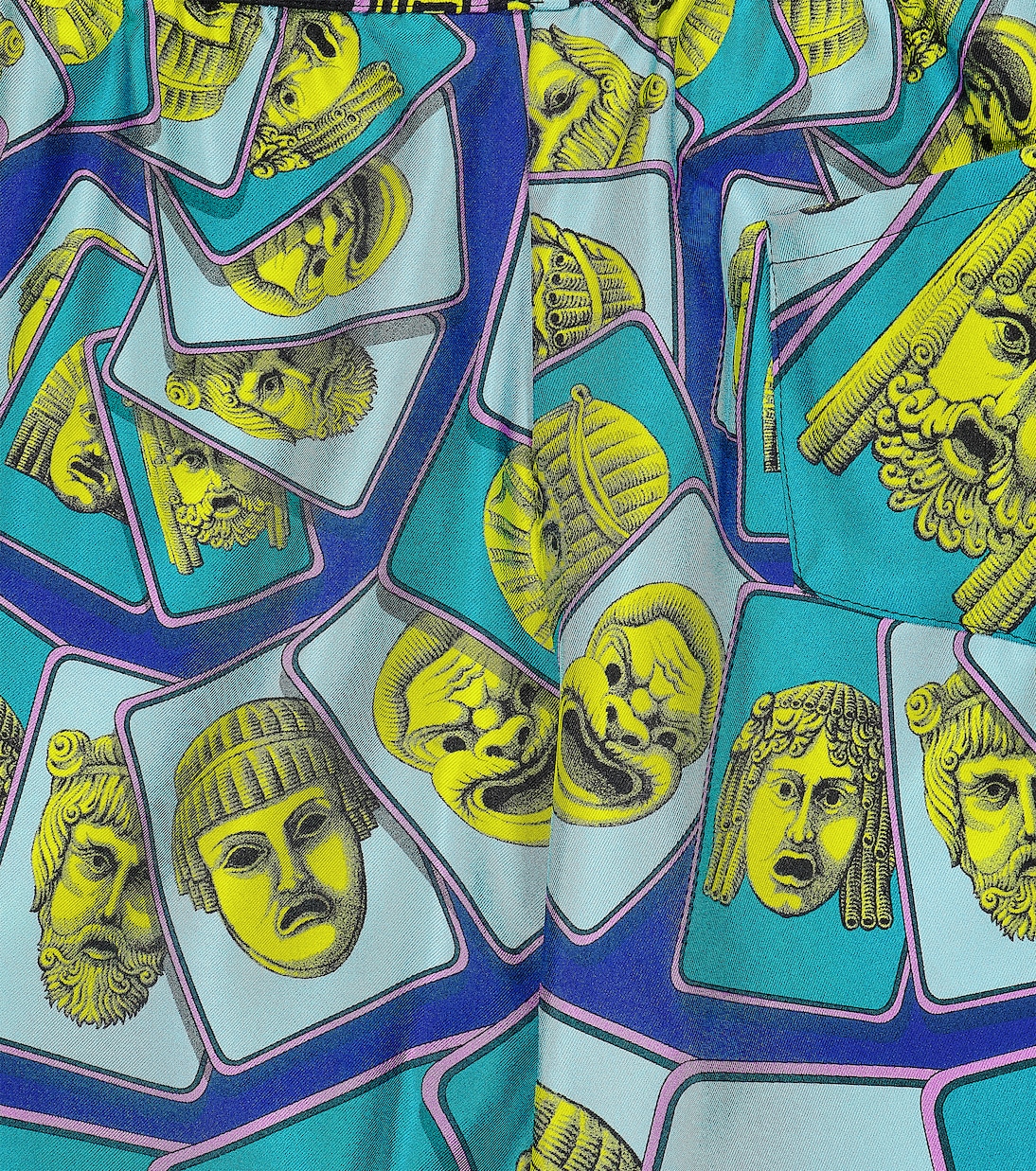 Short Le Maschere en soie | Versace Kids