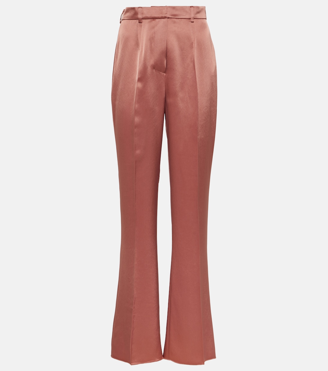 Pantaloni regular Leena in raso | Nanushka