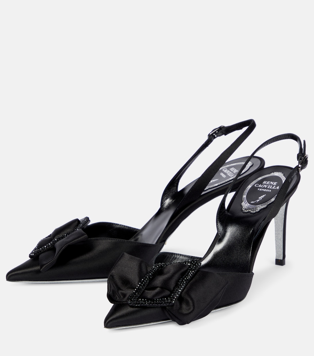 Pumps in raso con fiocco | Rene Caovilla