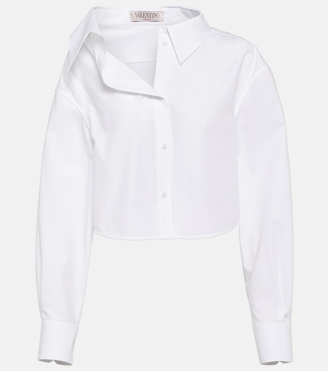 Camicia asimmetrica in cotone cropped | Valentino