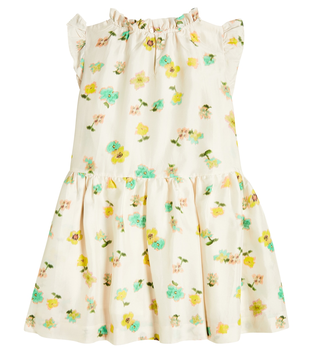 Robe Chrissy en soie à fleurs | Bonpoint