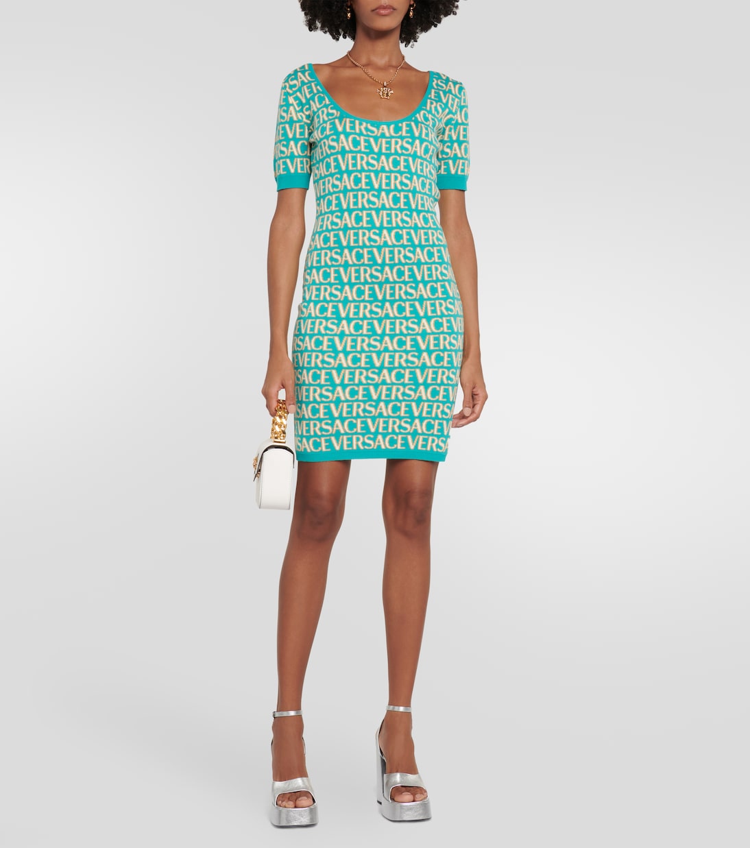 Versace Allover intarsia minidress | Versace