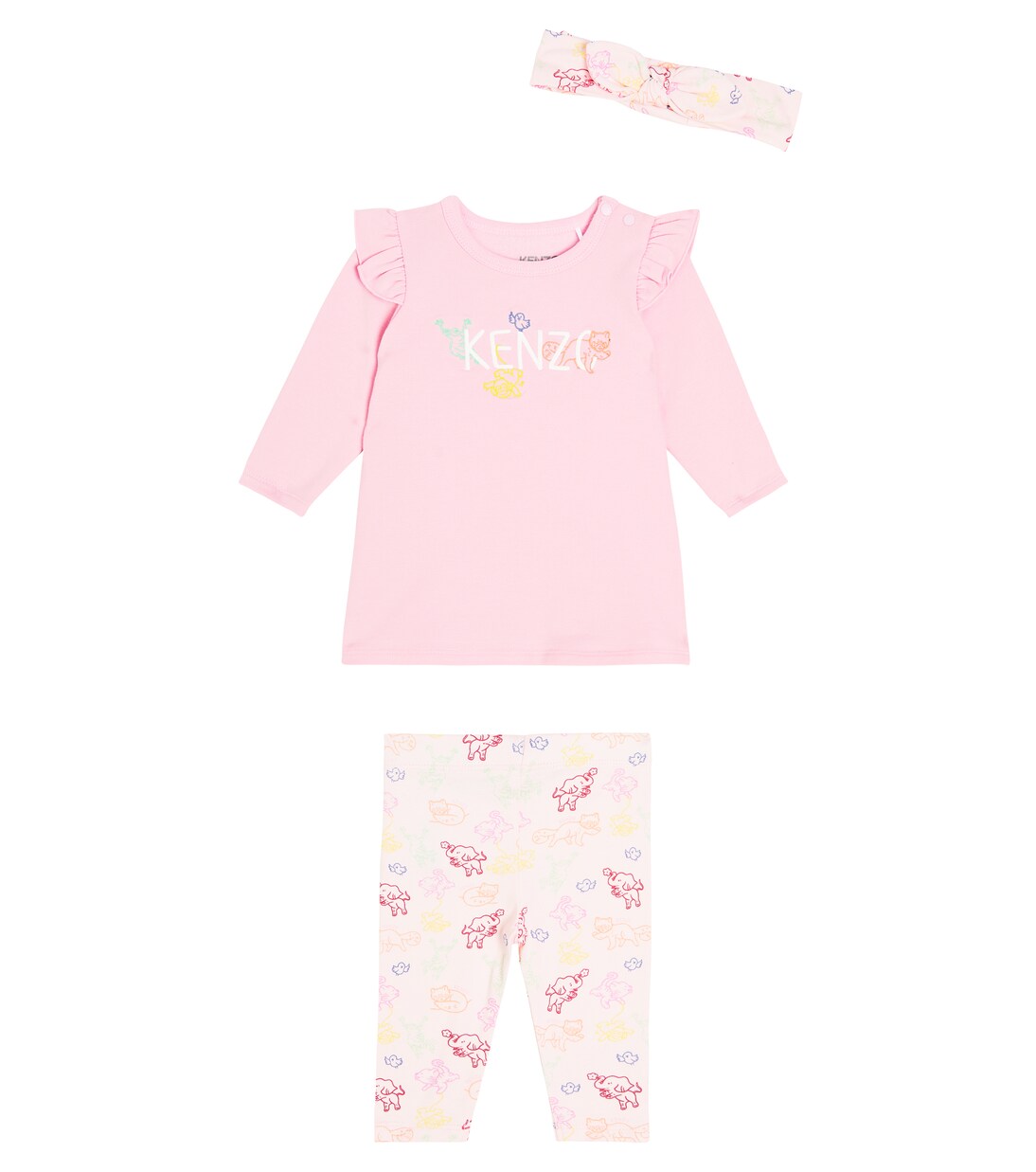 Bebé - set de vestido, leggings y diadema de algodón | Kenzo Kids