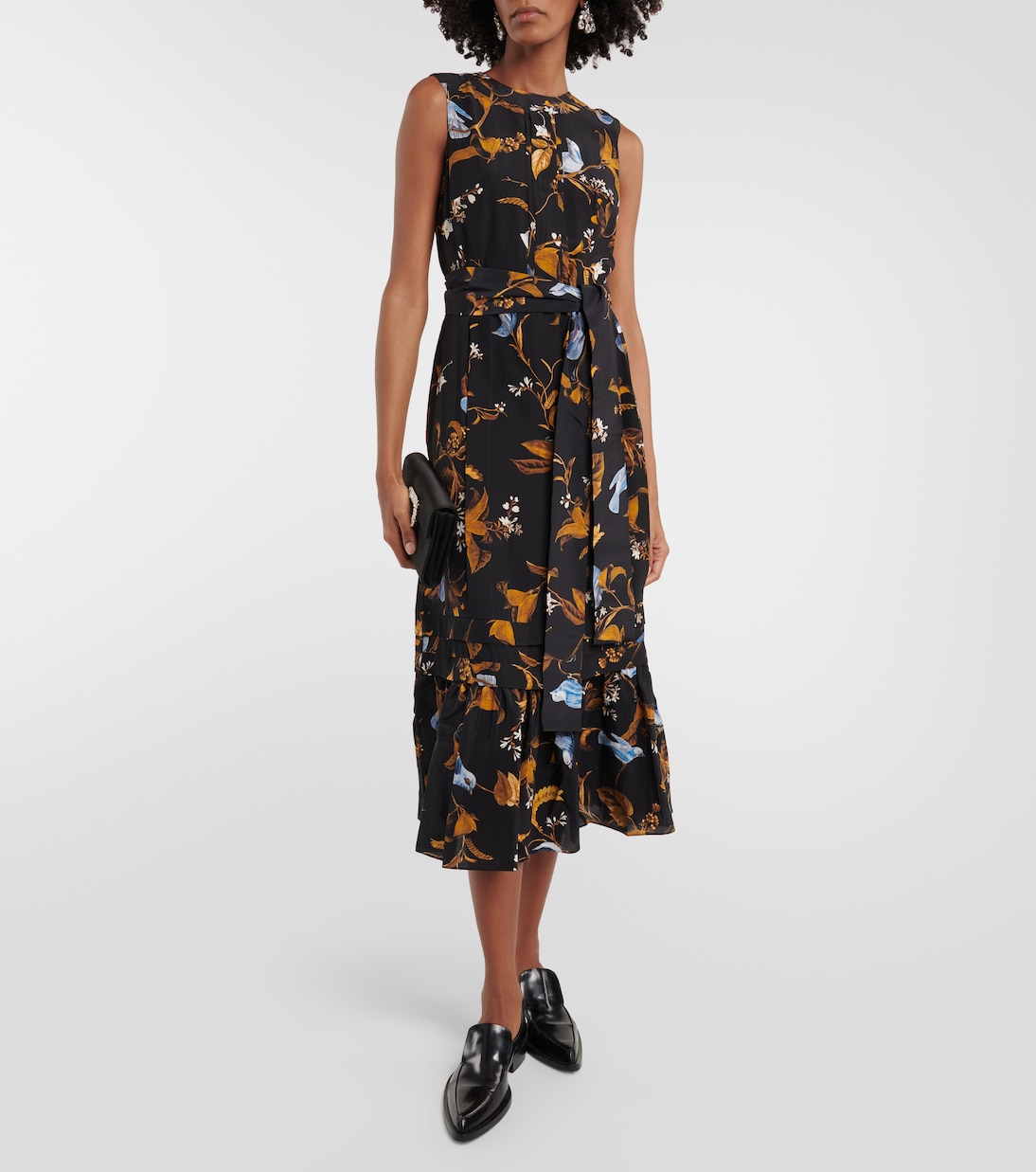 Printed silk midi dress | Erdem