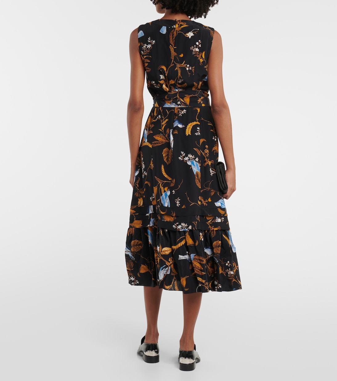 Printed silk midi dress | Erdem