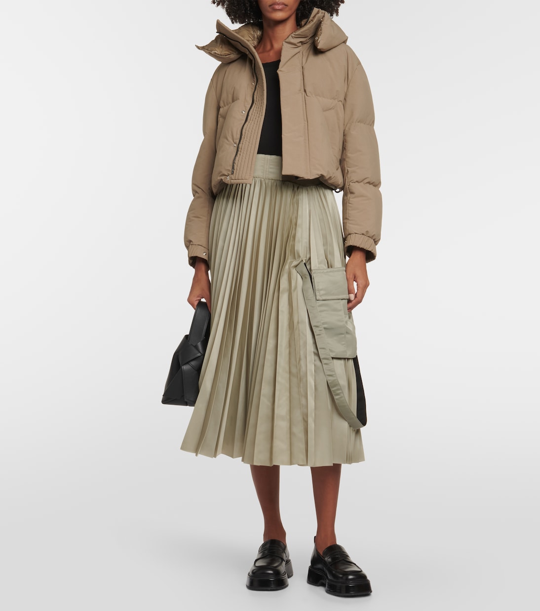 Cropped puffer jacket  | Sacai