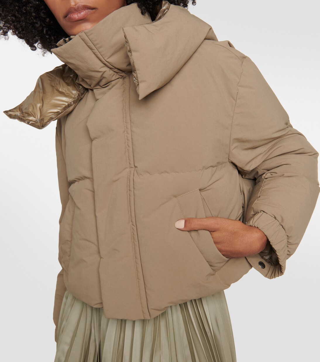 Cropped puffer jacket  | Sacai