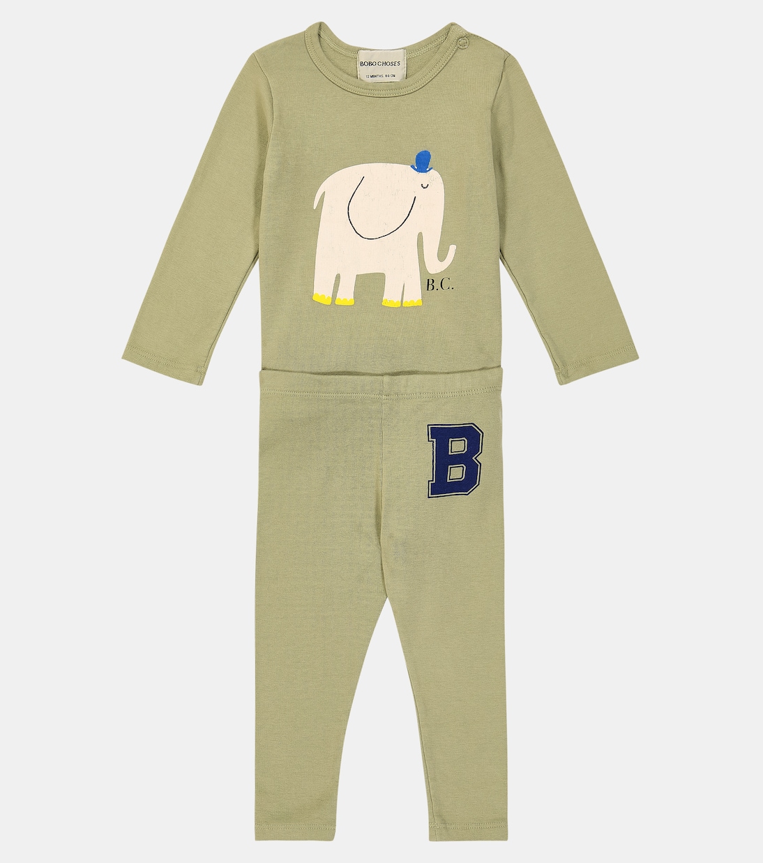 Baby - Body, leggings e calzini The Elephant in misto cotone | Bobo Choses