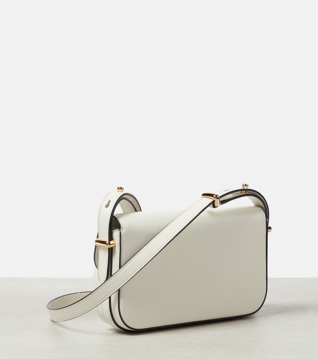 Borsa a tracolla in pelle con logo | Prada