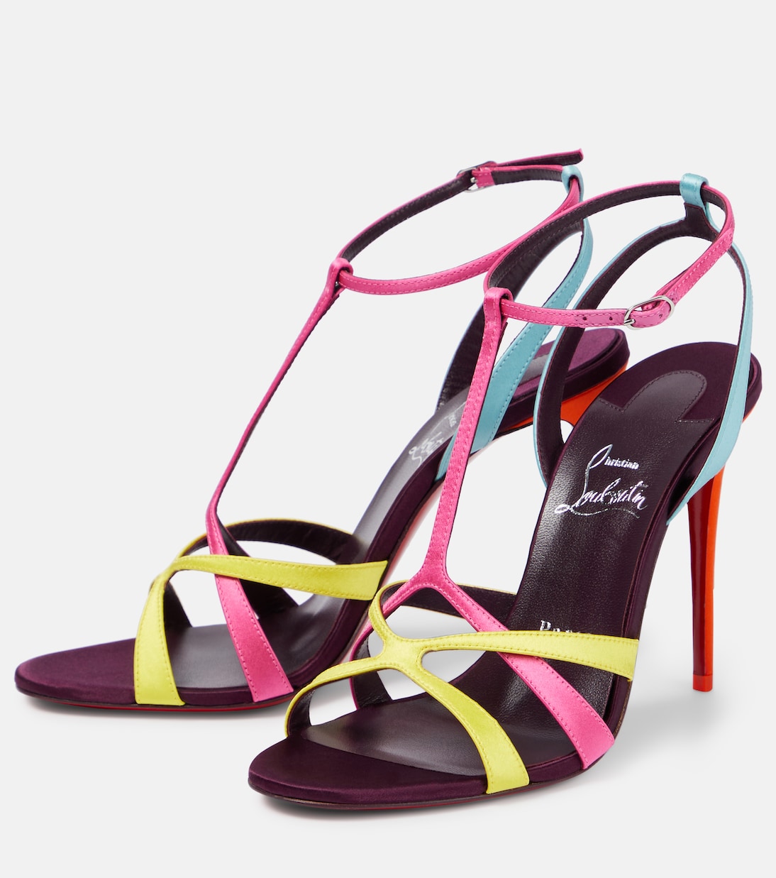 Tangueva 100 satin sandals | Christian Louboutin