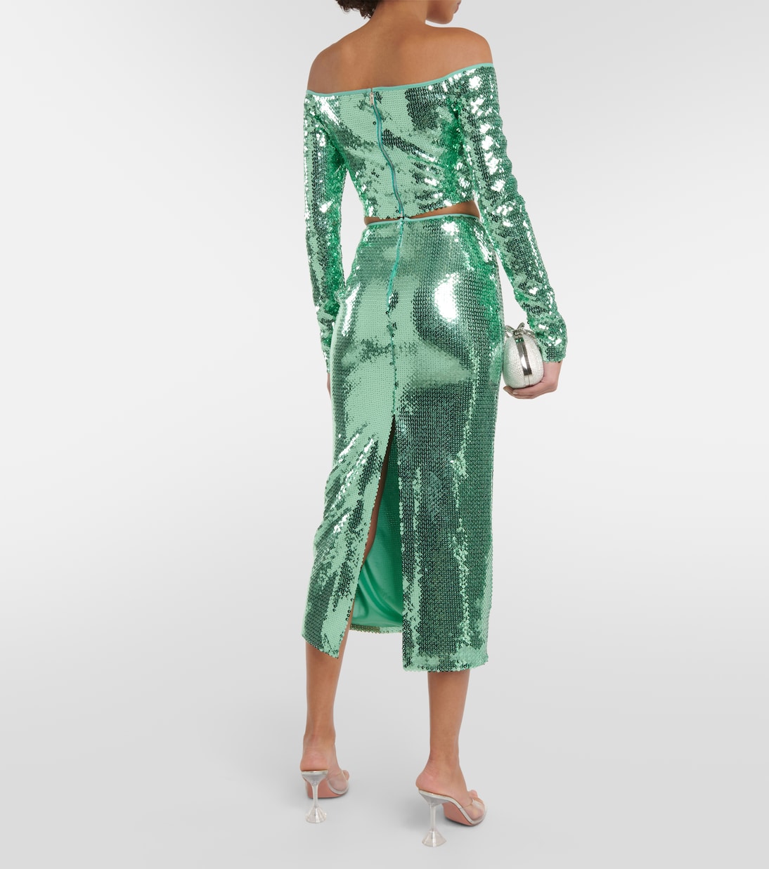 Jupe midi à sequins | David Koma