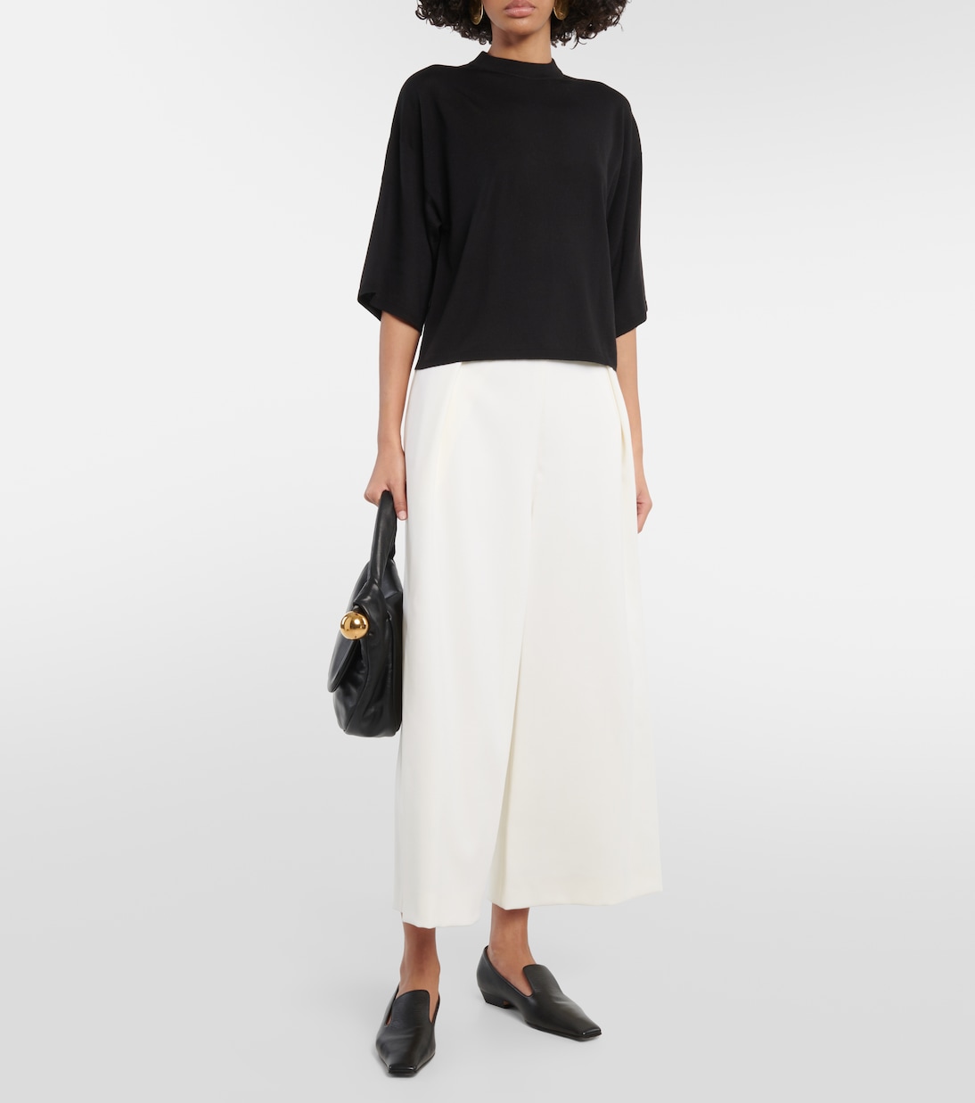 Weite Cropped-Hose Nadja aus einem Wollgemisch | Fforme