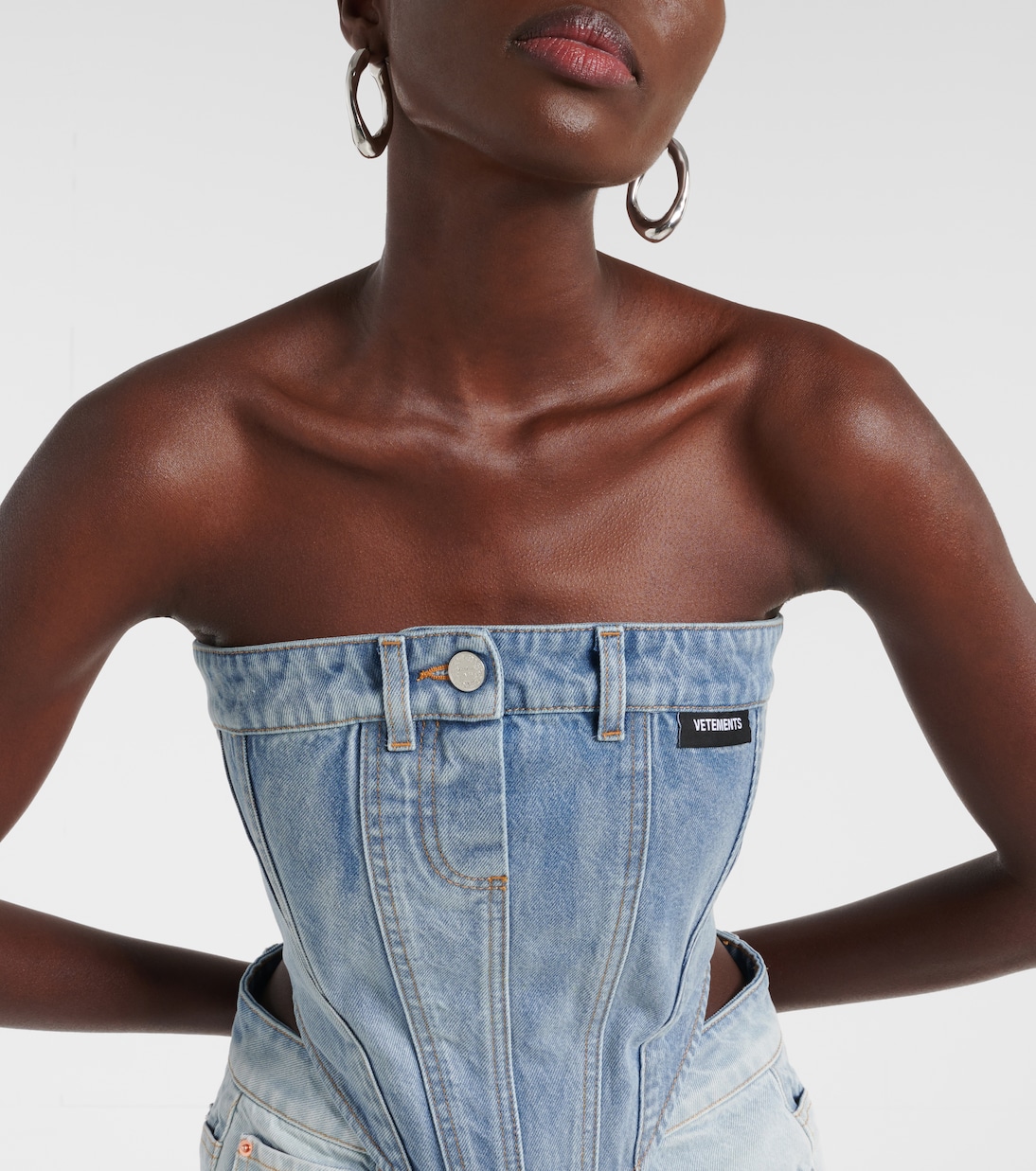 Cotton denim corset | Vetements