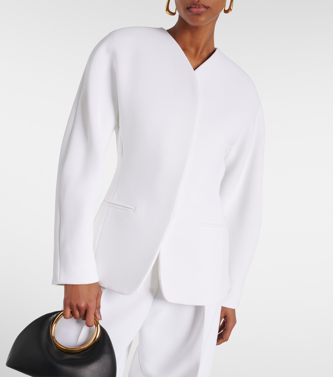 Jacquemus La Veste Ovalo ジャケット La Veste Ovalo cady jacket in white - Jacquemus | Mytheresa