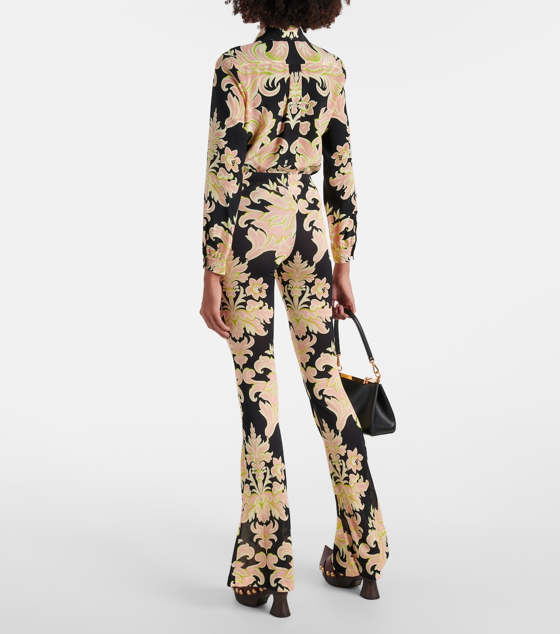 Pantaloni flared in jersey con stampa | Etro