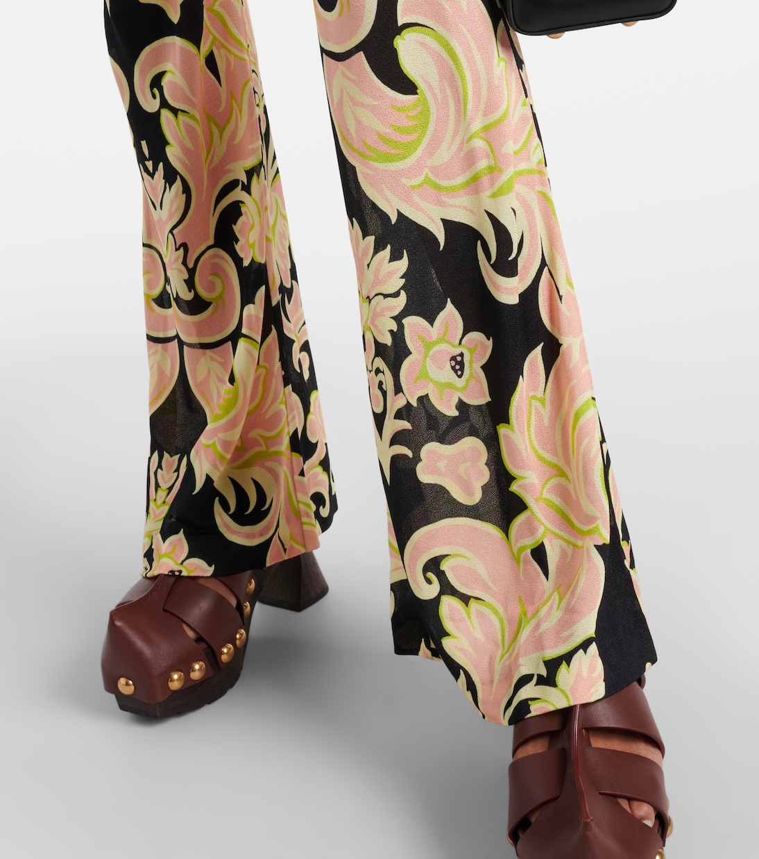 Pantaloni flared in jersey con stampa | Etro