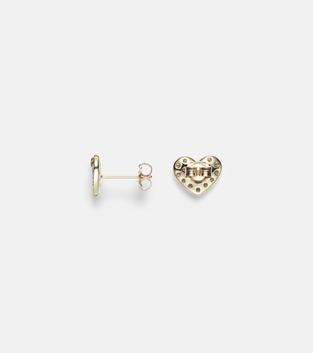 Orecchini in oro 10kt con diamanti 