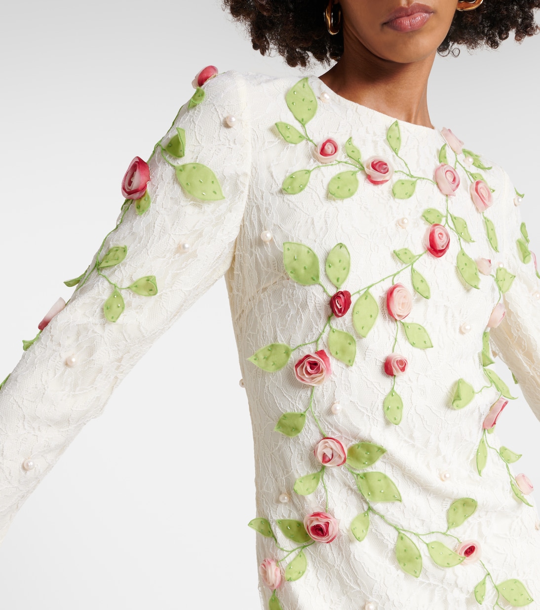 Abito midi Avelina in cotone con pizzo | Markarian
