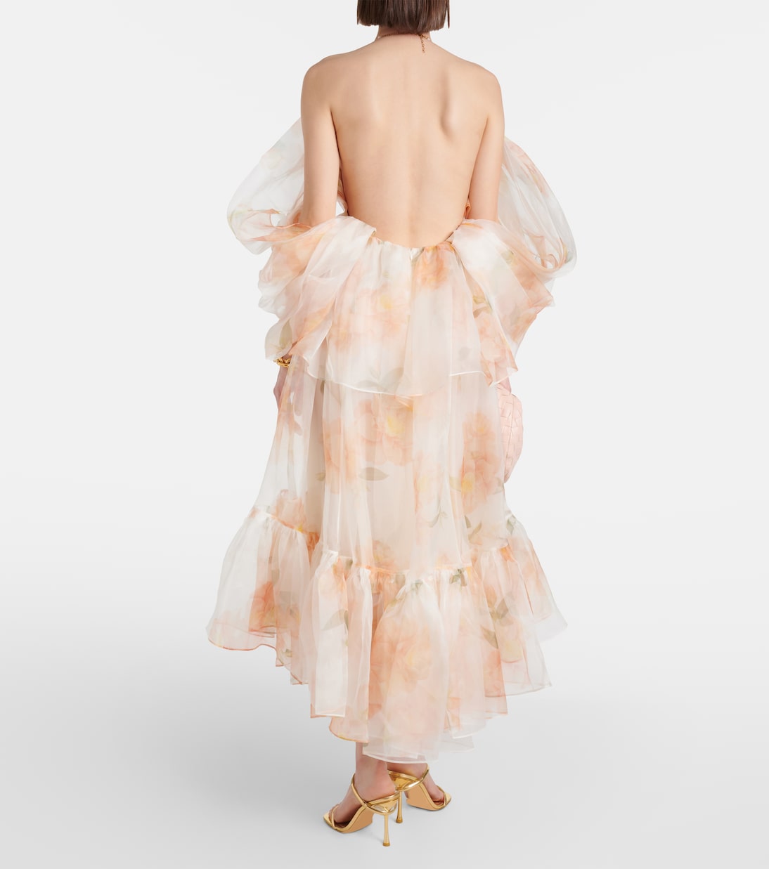 Abito midi Natura in organza di seta | Zimmermann