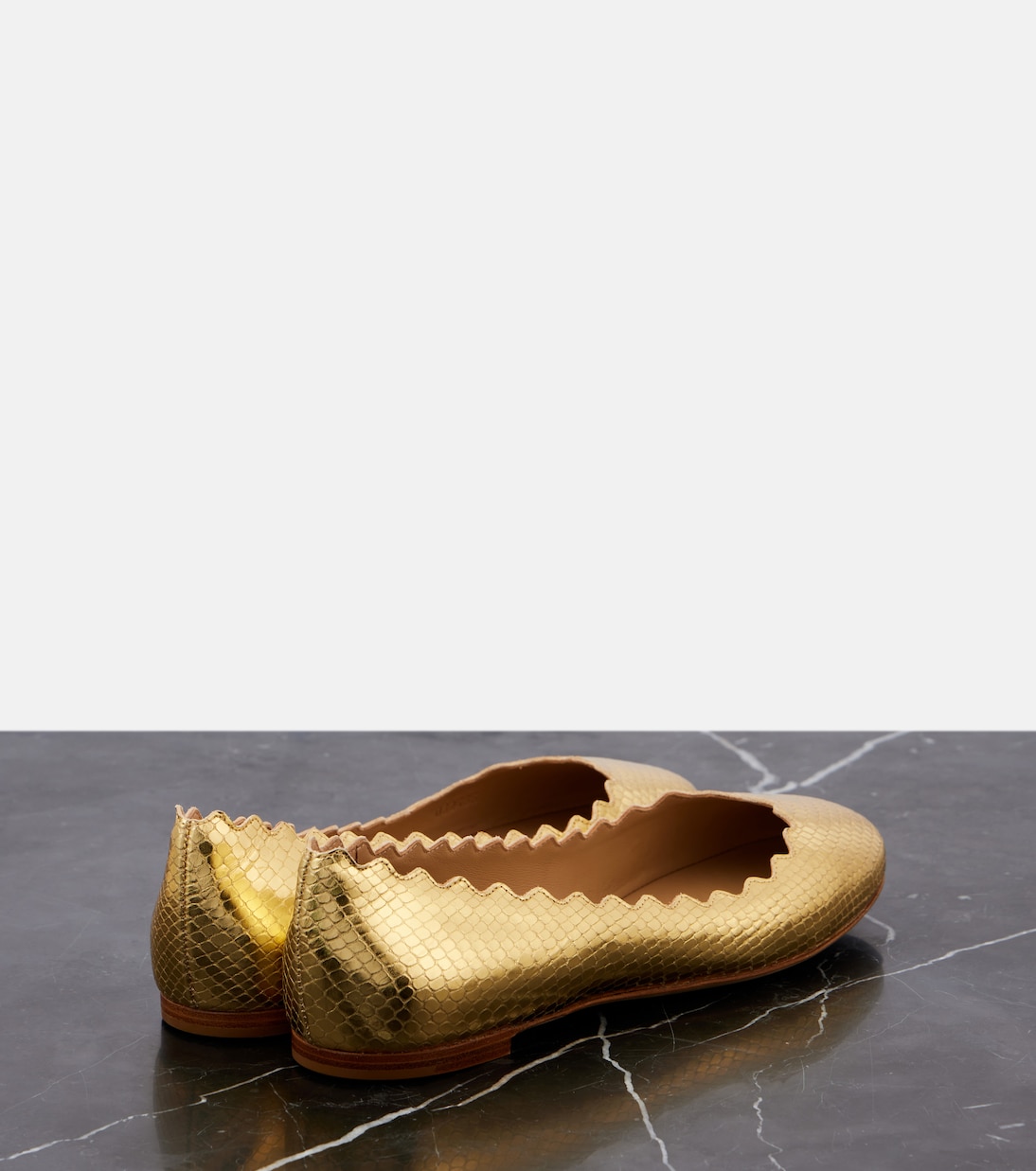Ballerinas Lauren aus Metallic-Leder | Chloé