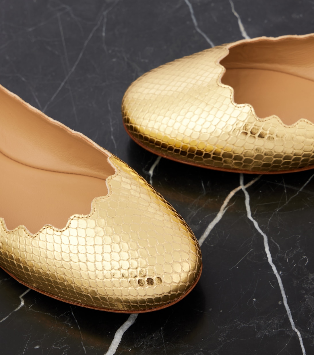 Ballerinas Lauren aus Metallic-Leder | Chloé