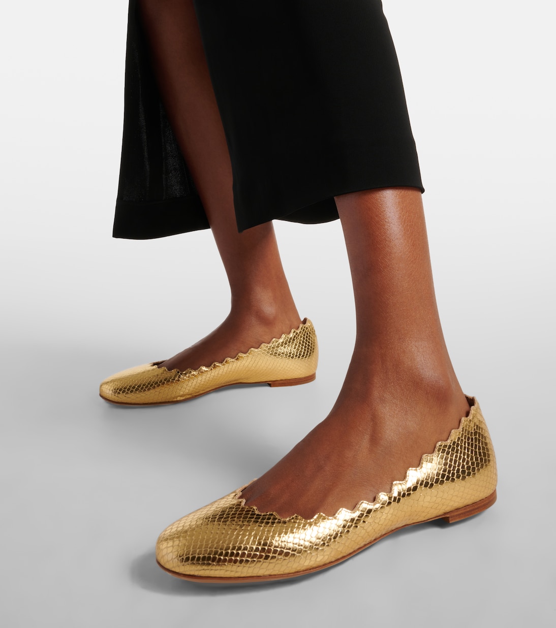 Ballerinas Lauren aus Metallic-Leder | Chloé