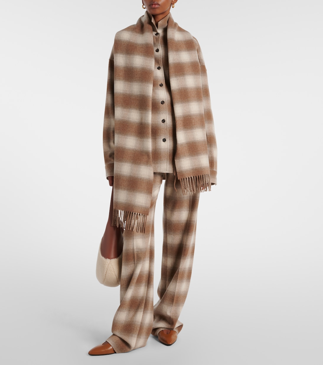 Scialle in lana e cashmere tartan Loro Piana per stile giovane e raffinato