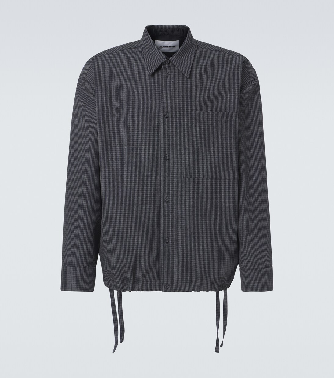 Checked virgin wool overshirt | Jil Sander