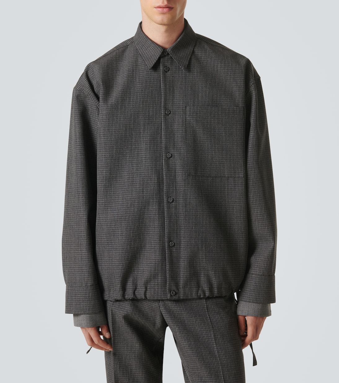 Checked virgin wool overshirt | Jil Sander