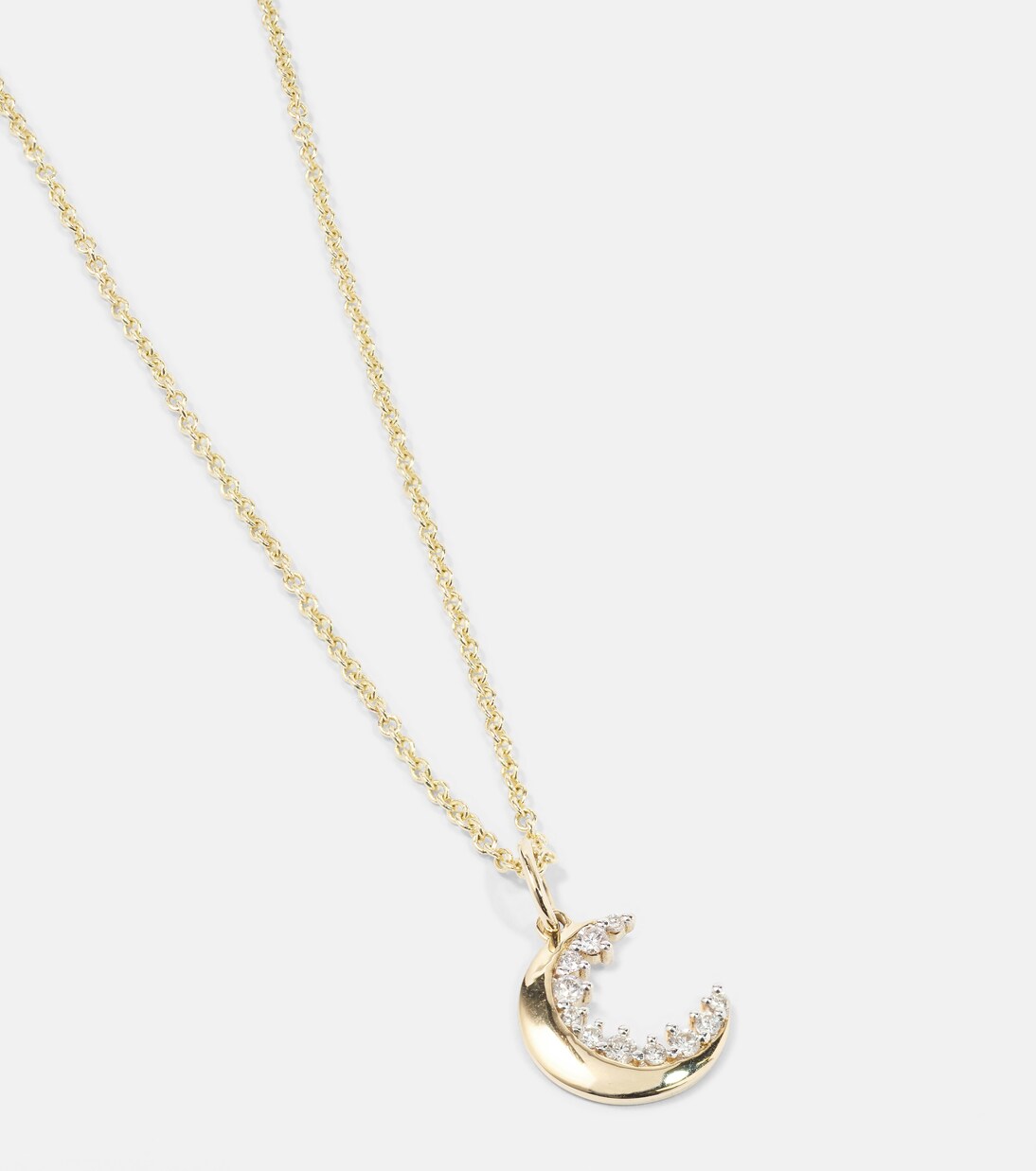 Bracciale in oro giallo e bianco 14kt con diamanti e motivo Luna Crescente per giovani