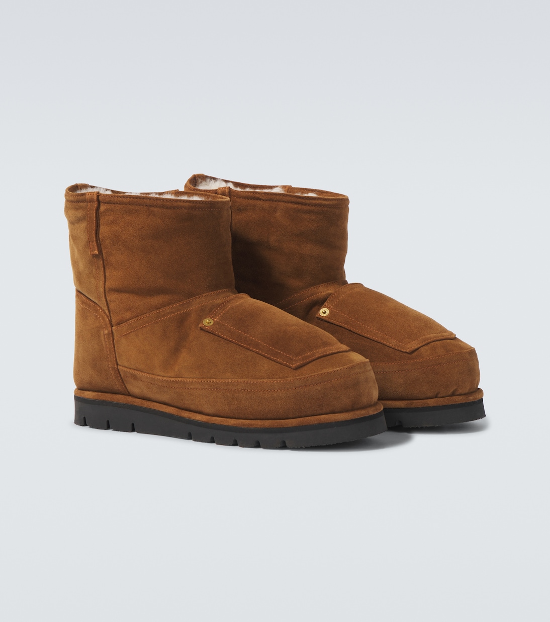 Bottines en daim et shearling | Acne Studios
