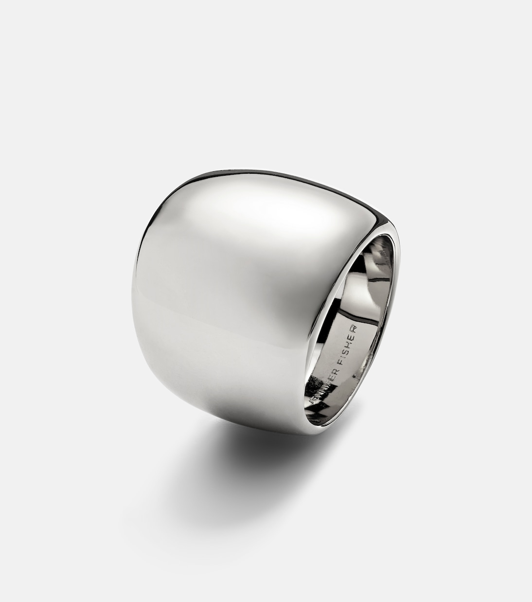Anello in rodio placcato stile puff per giovani trendsetter