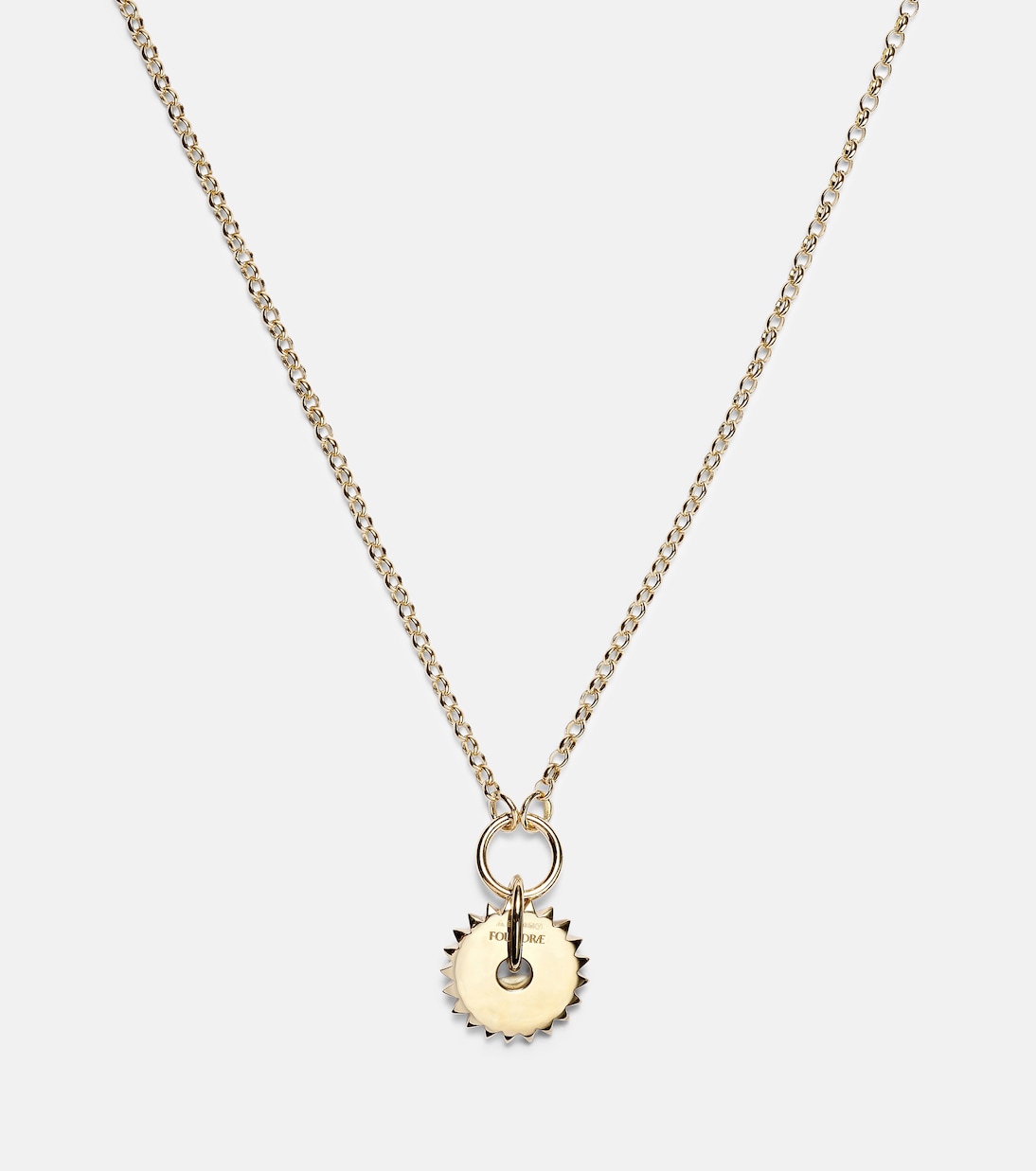 Collana Pave Diamond Disk in oro 18kt con diamanti | FoundRae