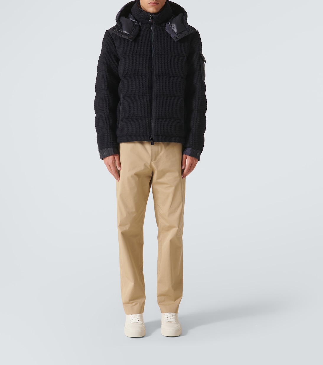 Lagdei paneled wool-blend down jacket | Moncler