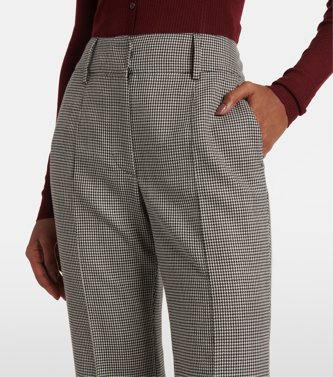 Rhein houndstooth wool flared pants | Gabriela Hearst